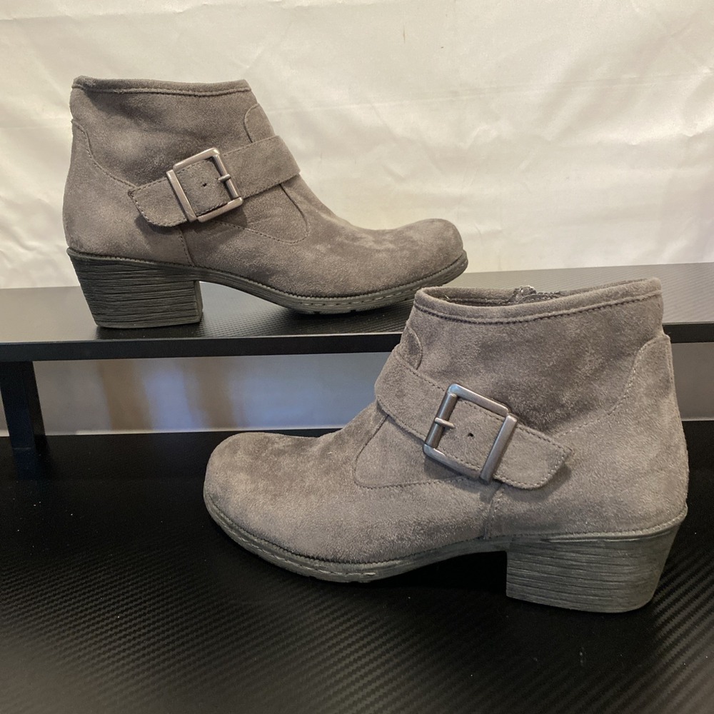 BORN B.O.C. OPHELIA GRAY ANKLE‎ BOOTS WOMENS